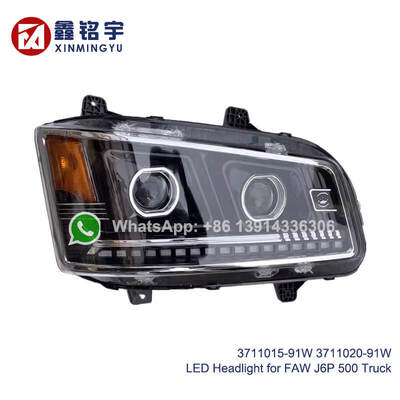 Giá tốt Đèn pha LED xe tải FAW J6P 500 Chùm sáng cao Thay thế ống kính kép 3711015-91W 3711020-91W trực tuyến