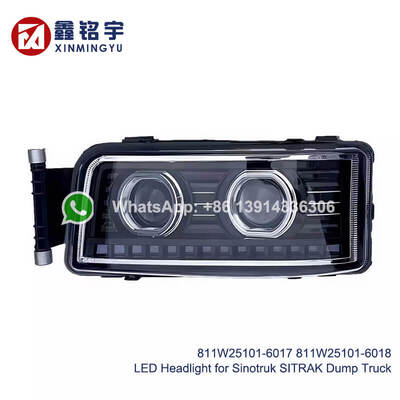 Đèn đèn pha LED cho Sinotruk SITRAK Dump Truck C7H G7H G5 Howo TX Đèn chiếu sáng sửa đổi cực sáng 811W25101-6017 811W25101-6018